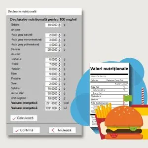 calcul nutrițional automat