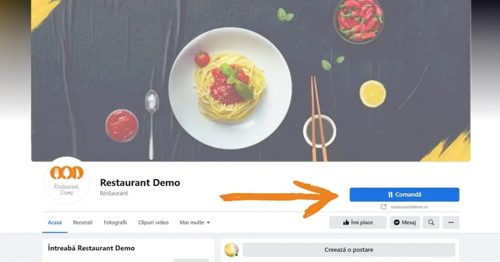 cum adaugi buton comanda facebook, pasul 1