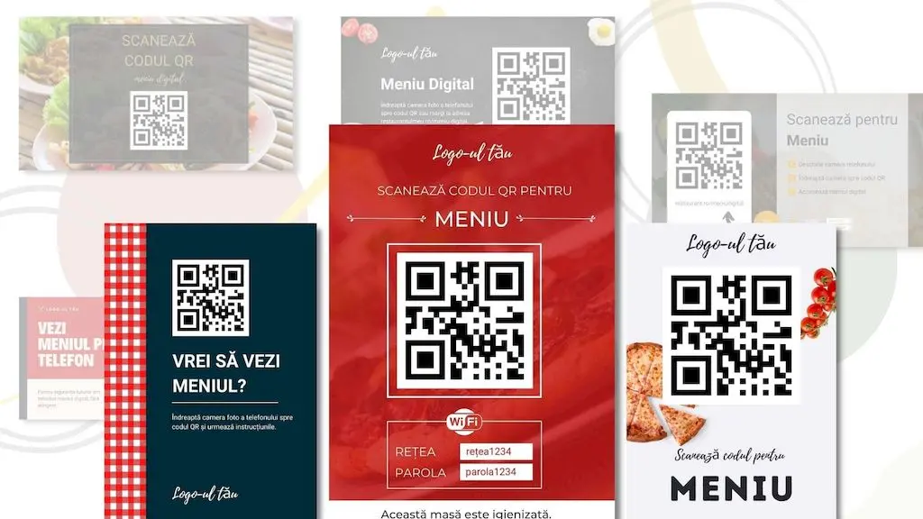 modele grafice pentru meniu QR