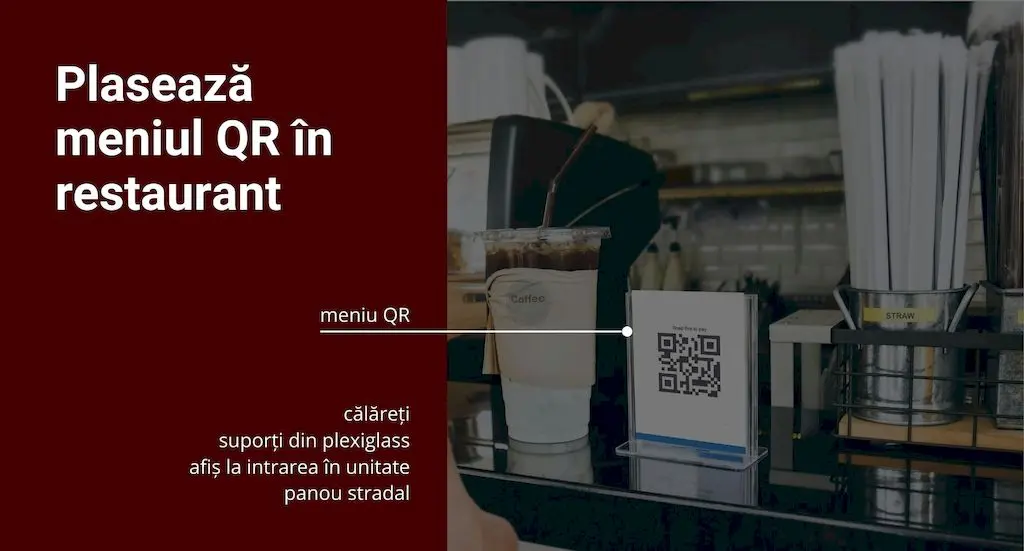 optiuni pentru plasarea codului QR in restaurante