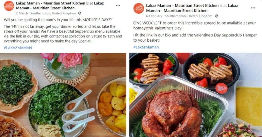 idei postari social media restaurante, zile importante